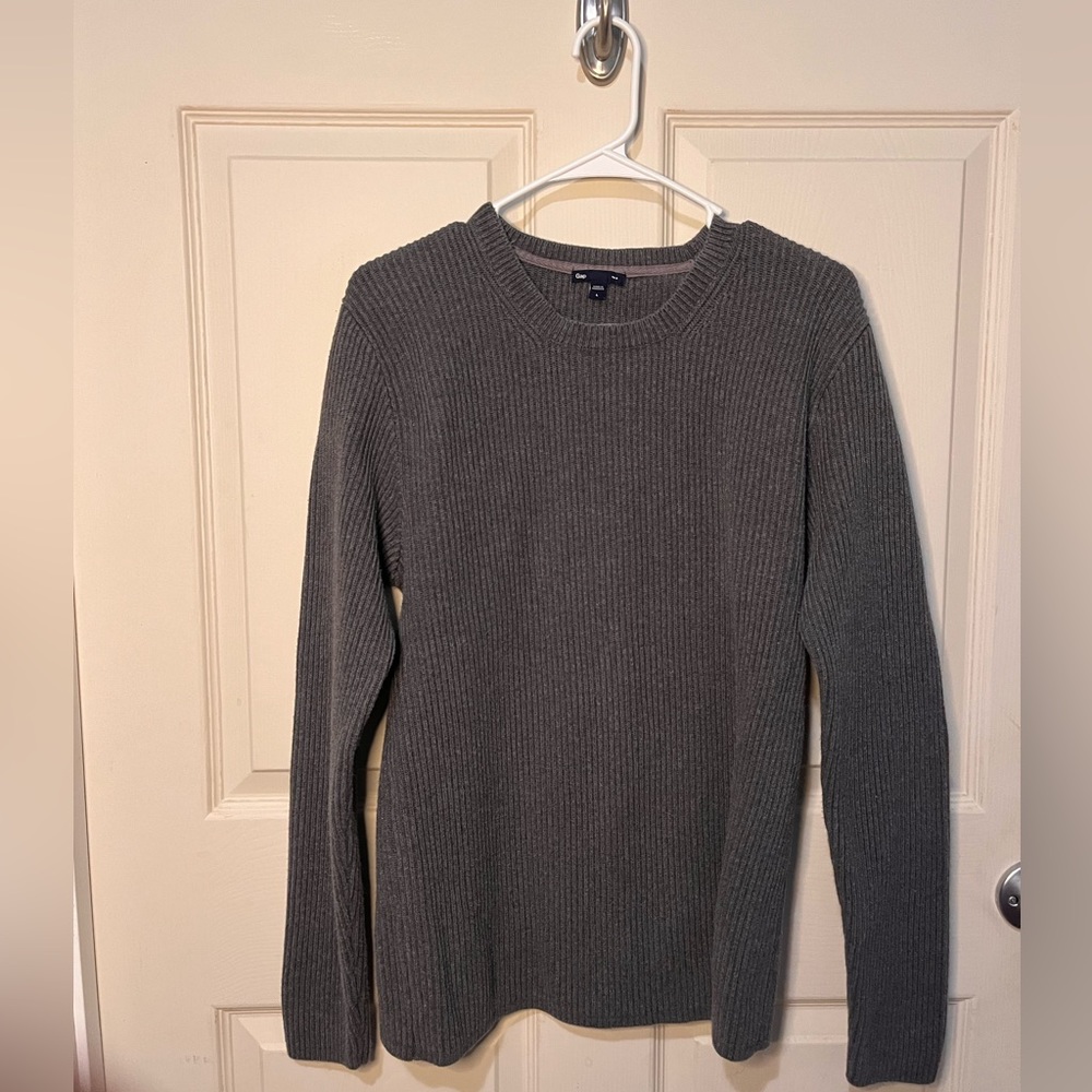 Gray gap sweater